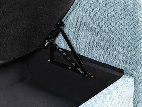 Sofa med oppbevaring Blå Stoff 3-seter Tykt polstret Moderne design Stue