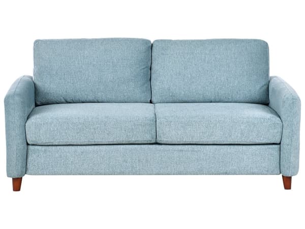 Sofa med oppbevaring Blå Stoff 3-seter Tykt polstret Moderne design Stue
