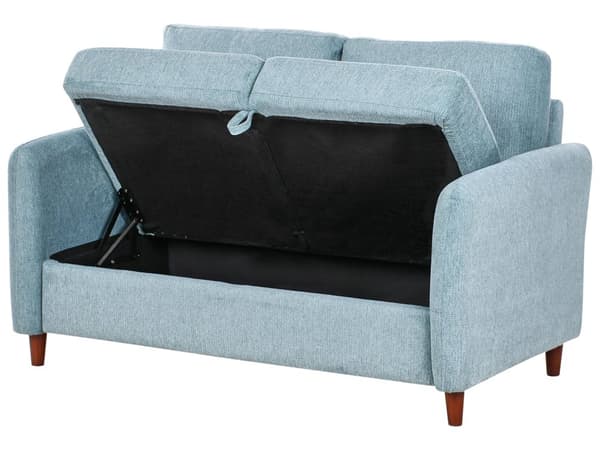 5-seters sofagruppe Blått Stoff 2-seter 3-seter Tykt polstret Moderne design Stue