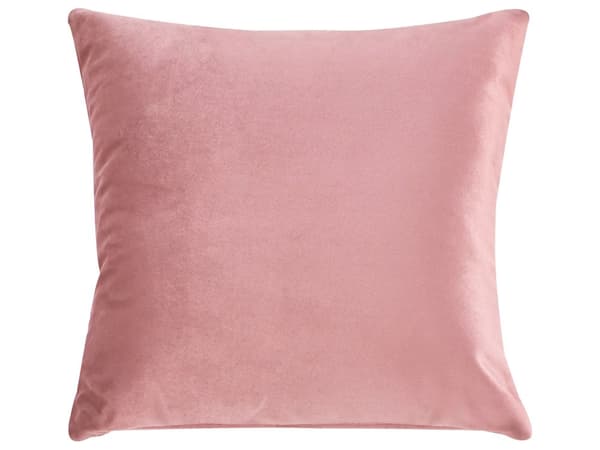 Stoffsofa Rosa Fløyel Polstring 3-seter med Pynteputer Stue Sofa