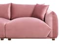 Miniatyrbilde 9 av 11: Stoffsofa Rosa Fløyel Polstring 3-seter med Pynteputer Stue Sofa