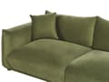 Miniatyrbilde 10 av 11: Stoffsofa Grønn Fløyel Polstring 3-seter med Pynteputer Stue Sofa