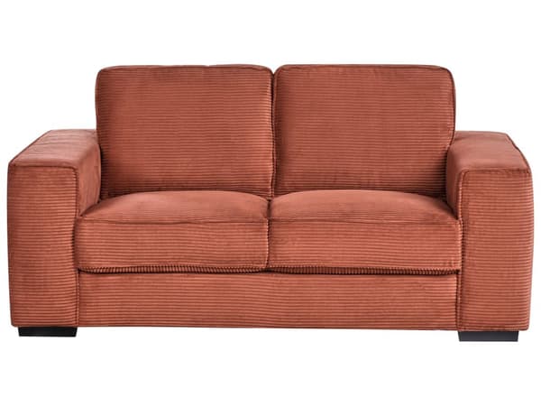 Sofa Brun Fløjl 2 Personers Bredriflet Fløjlsofa Blød Stofsofa til Stuen Loveseat Moderne Inspiration Stue Møbel Riflet Siddemøbel