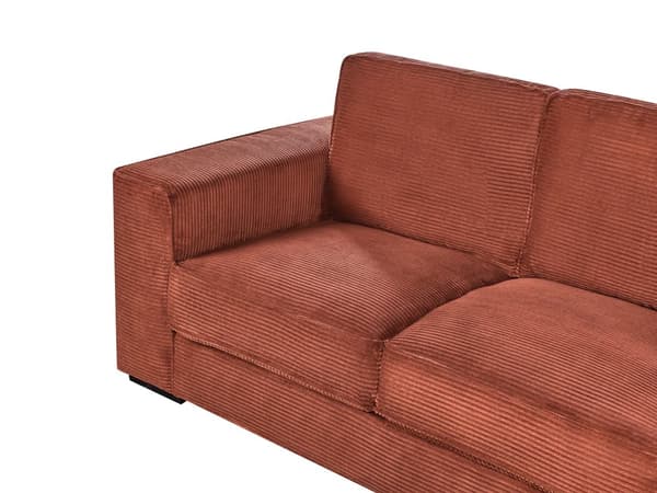 Sofa Brun Fløjl 2 Personers Bredriflet Fløjlsofa Blød Stofsofa til Stuen Loveseat Moderne Inspiration Stue Møbel Riflet Siddemøbel
