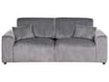 Miniatyrbillede 4 af 11: Sofa Grå Fløjl 3 Personers Bredriflet Fløjlsofa Blød Stofsofa til Stuen Flydersofa Moderne Inspiration Stue Møbel Riflet Siddemøbel