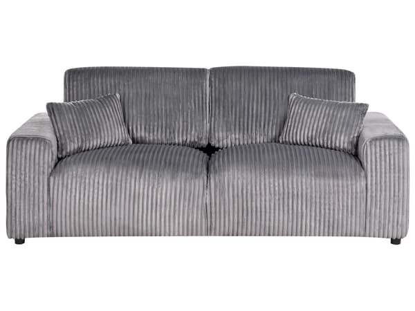 Sofa Grå Fløjl 3 Personers Bredriflet Fløjlsofa Blød Stofsofa til Stuen Flydersofa Moderne Inspiration Stue Møbel Riflet Siddemøbel