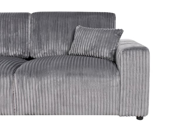 Sofa Grå Fløjl 3 Personers Bredriflet Fløjlsofa Blød Stofsofa til Stuen Flydersofa Moderne Inspiration Stue Møbel Riflet Siddemøbel