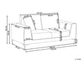 Miniatyrbillede 3 af 11: Sofa Hvid Stof 2 Personers Loveseat Blød Stofsofa til Stuen To Mands Designsofa Moderne Inspiration Stue Møbel Topersoners Siddemøbel