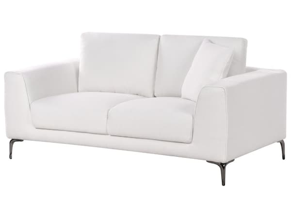 Sofa Hvid Stof 2 Personers Loveseat Blød Stofsofa til Stuen To Mands Designsofa Moderne Inspiration Stue Møbel Topersoners Siddemøbel