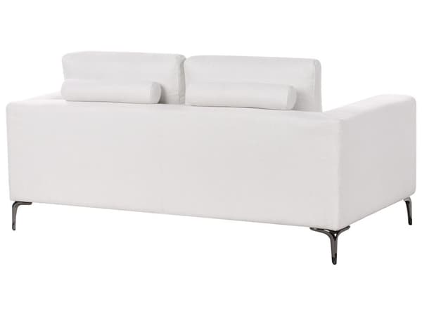 Sofa Hvid Stof 2 Personers Loveseat Blød Stofsofa til Stuen To Mands Designsofa Moderne Inspiration Stue Møbel Topersoners Siddemøbel
