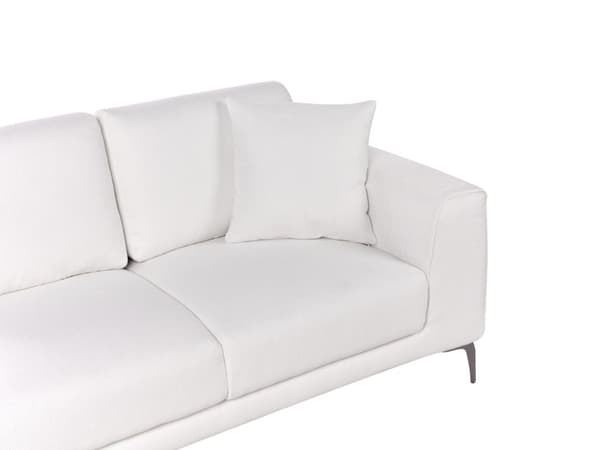 Sofa Hvid Stof 2 Personers Loveseat Blød Stofsofa til Stuen To Mands Designsofa Moderne Inspiration Stue Møbel Topersoners Siddemøbel