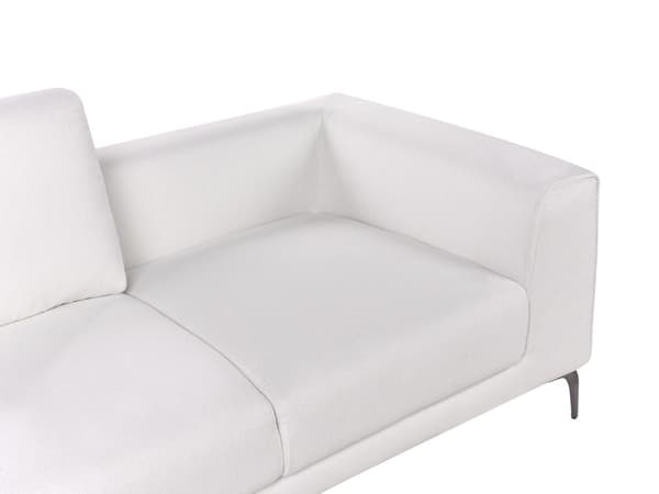 Sofa Hvid Stof 2 Personers Loveseat Blød Stofsofa til Stuen To Mands Designsofa Moderne Inspiration Stue Møbel Topersoners Siddemøbel