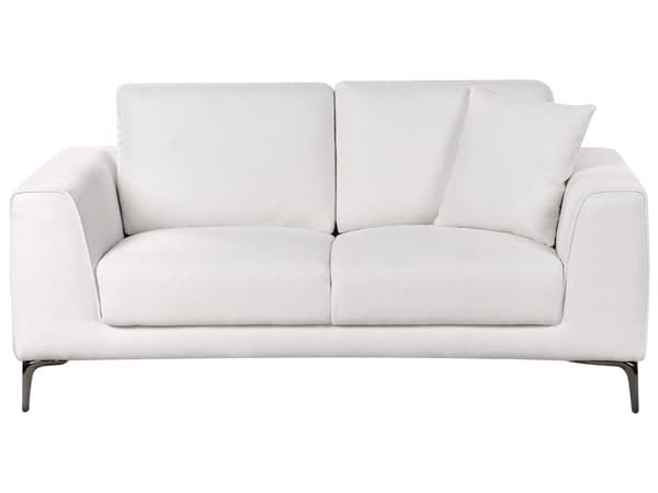 Sofa Hvid Stof 2 Personers Loveseat Blød Stofsofa til Stuen To Mands Designsofa Moderne Inspiration Stue Møbel Topersoners Siddemøbel