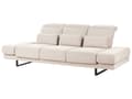 Miniatyrbilde 6 av 11: 3-seters Sofa Beige Polyester Polstring Stålben Justerbare Armlener og Ryggstøtte Stue Møbler