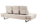 Miniatyrbilde 7 av 11: 3-seters Sofa Beige Polyester Polstring Stålben Justerbare Armlener og Ryggstøtte Stue Møbler