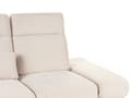 Miniatyrbilde 10 av 11: 3-seters Sofa Beige Polyester Polstring Stålben Justerbare Armlener og Ryggstøtte Stue Møbler