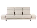 Miniatyrbilde 1 av 11: 3-seters Sofa Beige Polyester Polstring Stålben Justerbare Armlener og Ryggstøtte Stue Møbler