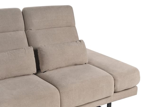 Sofa Taupe Polyester 3 Personers Moderne Stofsofa Justerbar Armlæn Designsofa til Stue Moderne Siddemøbel