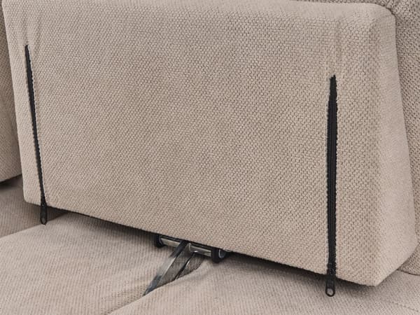 Sofa Taupe Polyester 3 Personers Moderne Stofsofa Justerbar Armlæn Designsofa til Stue Moderne Siddemøbel