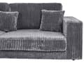 Miniatyrbillede 8 af 11: Hjørnesofa med Chaiselong Mørkegrå Fløjl 4 Personers Sofa L Formet Dyb Sofahjørne Siddemøbel Blød Stofsofa Venstrevendt Flydersofa