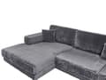 Miniatyrbillede 9 af 11: Hjørnesofa med Chaiselong Mørkegrå Fløjl 4 Personers Sofa L Formet Dyb Sofahjørne Siddemøbel Blød Stofsofa Venstrevendt Flydersofa