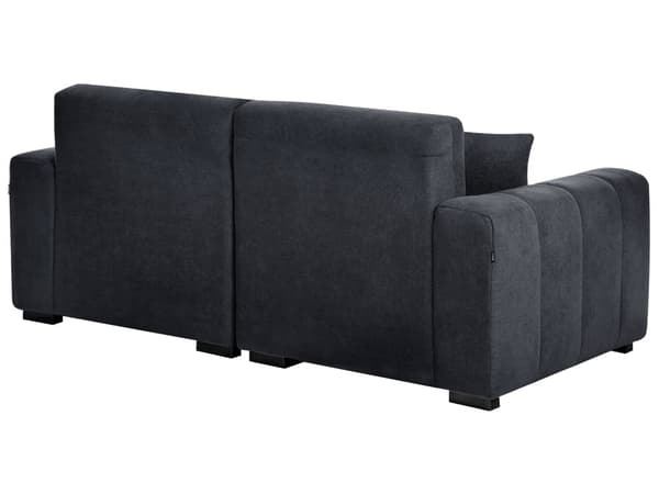 Sofa Sort Polyester 3 Personers Bred Flydersofa til Stue Stofsofa Moderne Siddemøbel med Ekstra Rygpuder Designsofa
