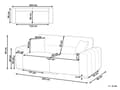 Miniatyrbillede 3 af 11: Sofa Lysebrun Polyester 3 Personers Bred Flydersofa til Stue Stofsofa Moderne Siddemøbel med Ekstra Rygpuder Designsofa