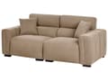 Miniatyrbillede 4 af 11: Sofa Lysebrun Polyester 3 Personers Bred Flydersofa til Stue Stofsofa Moderne Siddemøbel med Ekstra Rygpuder Designsofa