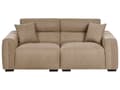 Miniatyrbillede 1 af 11: Sofa Lysebrun Polyester 3 Personers Bred Flydersofa til Stue Stofsofa Moderne Siddemøbel med Ekstra Rygpuder Designsofa