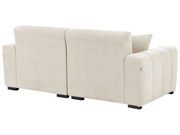 Sofa Lys Beige Polyester 3 Personers Bred Flydersofa til Stue Stofsofa Moderne Siddemøbel med Ekstra Rygpuder Designsofa