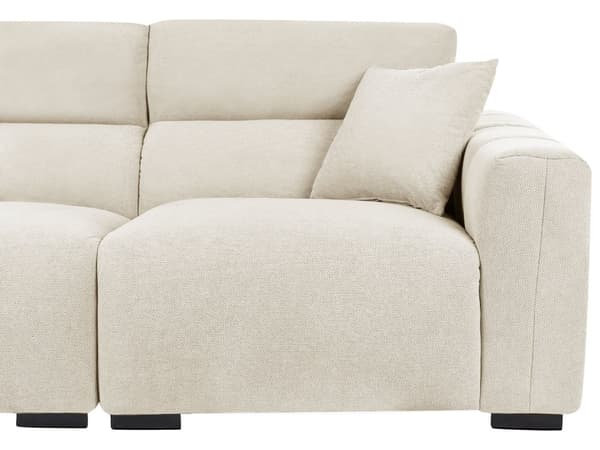Sofa Lys Beige Polyester 3 Personers Bred Flydersofa til Stue Stofsofa Moderne Siddemøbel med Ekstra Rygpuder Designsofa