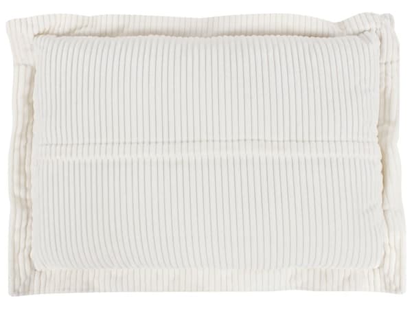 2-seters Sofa Hvit Kordfløyel Polstring Ekstra Puter Stue Møbler