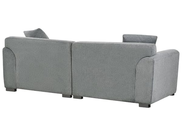 3-seters Sofa Grå Stoff Sofa Ekstra Puter Moderne Minimalistisk Stue Møbler