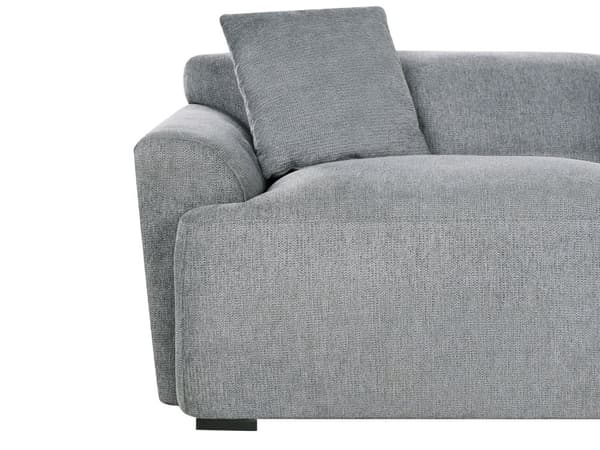 3-seters Sofa Grå Stoff Sofa Ekstra Puter Moderne Minimalistisk Stue Møbler