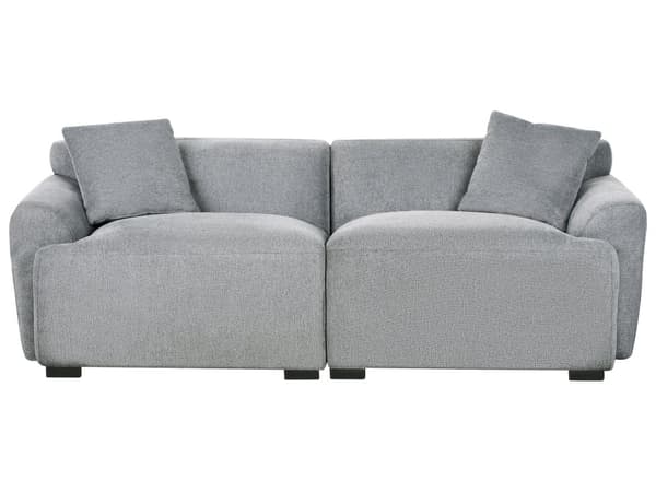 3-seters Sofa Grå Stoff Sofa Ekstra Puter Moderne Minimalistisk Stue Møbler