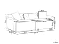 Miniatyrbilde 3 av 11: 3-seters Sofa Beige Stoff Sofa Ekstra Puter Moderne Minimalistisk Stue Møbler