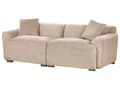 Miniatyrbilde 4 av 11: 3-seters Sofa Beige Stoff Sofa Ekstra Puter Moderne Minimalistisk Stue Møbler