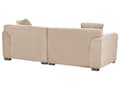 Miniatyrbilde 5 av 11: 3-seters Sofa Beige Stoff Sofa Ekstra Puter Moderne Minimalistisk Stue Møbler