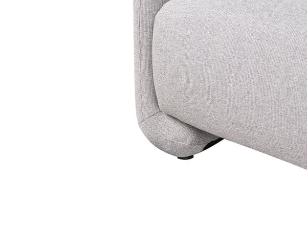 Sofa Grå Polyesterstoff 3-seter Bred rygg og armlener Retro stil Stue