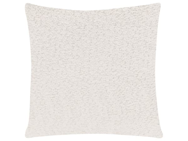 Sofa Off White Boucletrekk Metallben med Puter Moderne Design