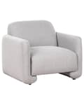 Miniatyrbilde 4 av 11: Sittegruppe Grå Polyesterstoff 3-seters sofa Lenestol Retro stil Stue Sofagruppe