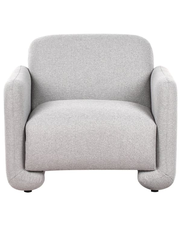 Sittegruppe Grå Polyesterstoff 3-seters sofa Lenestol Retro stil Stue Sofagruppe