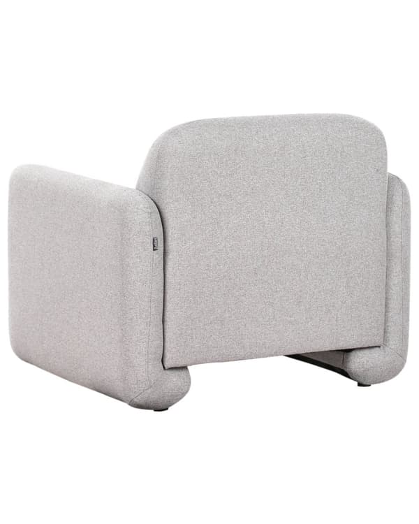 Sittegruppe Grå Polyesterstoff 3-seters sofa Lenestol Retro stil Stue Sofagruppe