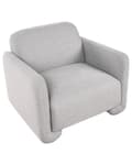Miniatyrbilde 7 av 11: Sittegruppe Grå Polyesterstoff 3-seters sofa Lenestol Retro stil Stue Sofagruppe