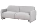 Miniatyrbilde 9 av 11: Sittegruppe Grå Polyesterstoff 3-seters sofa Lenestol Retro stil Stue Sofagruppe