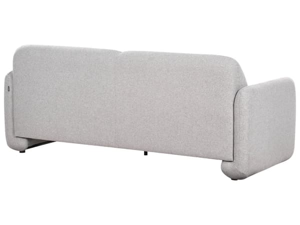 Sittegruppe Grå Polyesterstoff 3-seters sofa Lenestol Retro stil Stue Sofagruppe