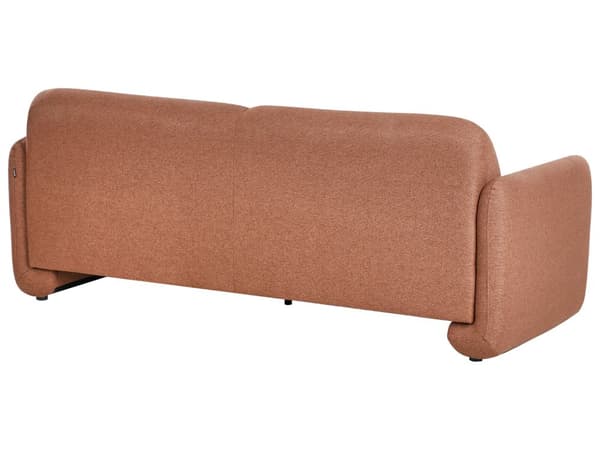 Sofa Gyllenbrun Polyesterstoff 3-seter Bred rygg og armlener Retro stil Stue