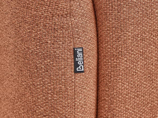 Sofa Gyllenbrun Polyesterstoff 3-seter Bred rygg og armlener Retro stil Stue