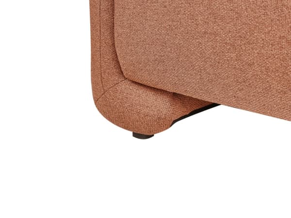 Sofa Gyllenbrun Polyesterstoff 3-seter Bred rygg og armlener Retro stil Stue