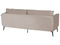 Miniatyrbilde 5 av 11: Sofa Beige Fløyelstrekk Metallben med Puter Moderne Design